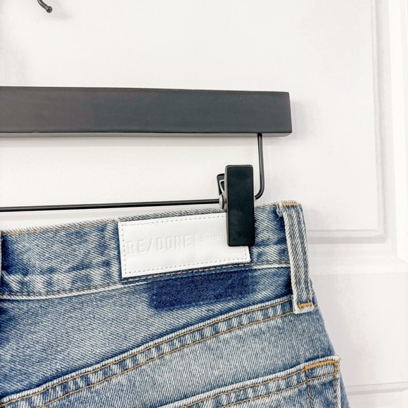 RE/DONE ORIGINALS High Rise Stove Pipe Denim Shorts - Picture 3 of 7